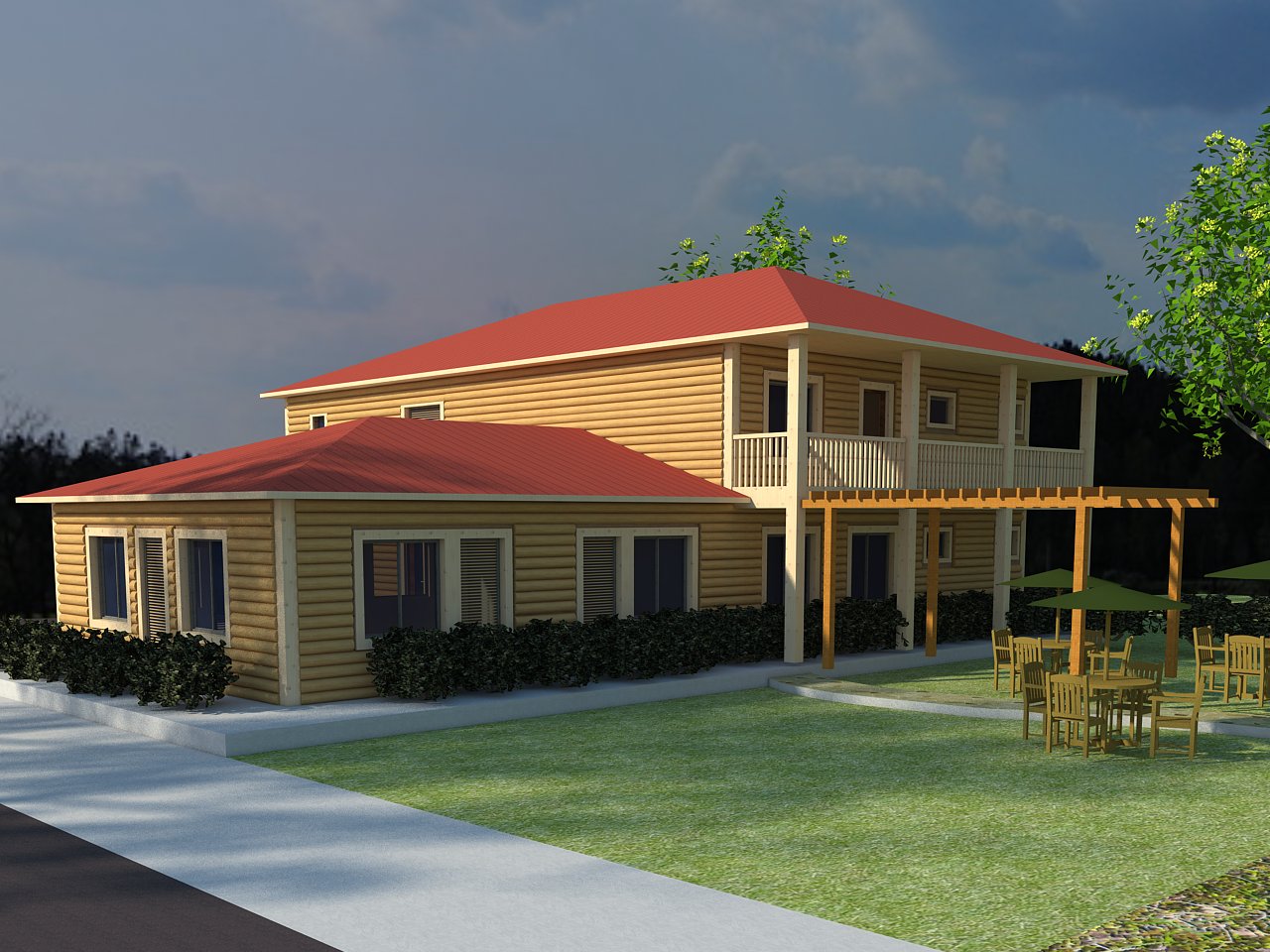 木質會所-中式風格-376㎡