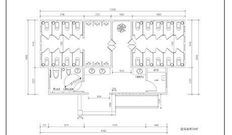 景區(qū)用、現(xiàn)代風(fēng)格公共衛(wèi)生間76平